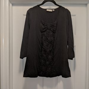 EUC Erin Fetherson Black 3/4 Sleeve Blouse